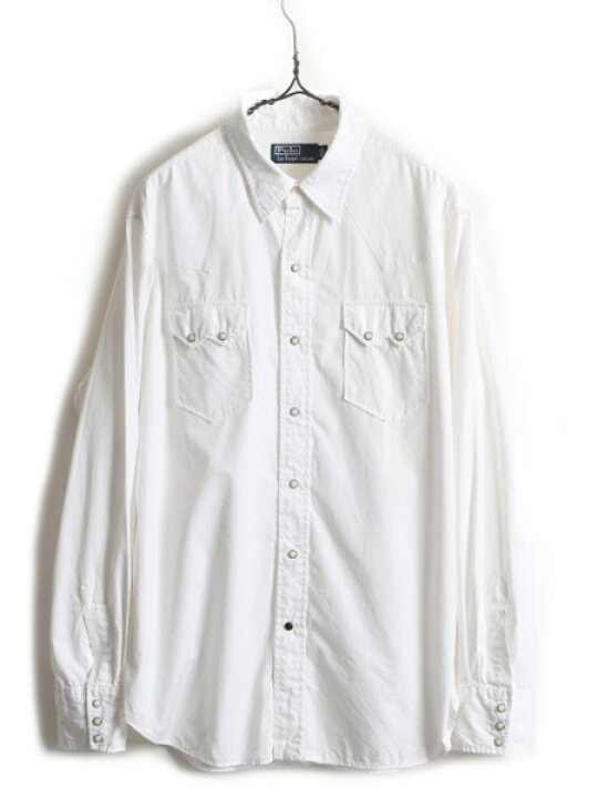 楽天市場】90s □ POLO ポロ ラルフローレン 長袖 ウエスタン シャツ 