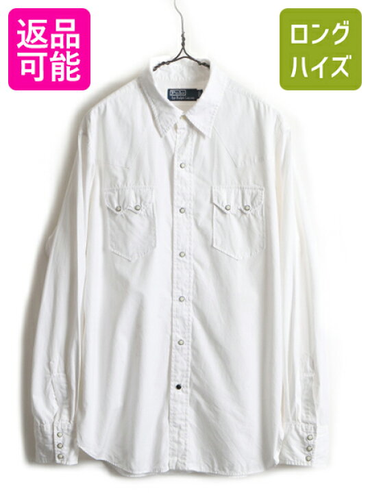 楽天市場】90s □ POLO ポロ ラルフローレン 長袖 ウエスタン シャツ 