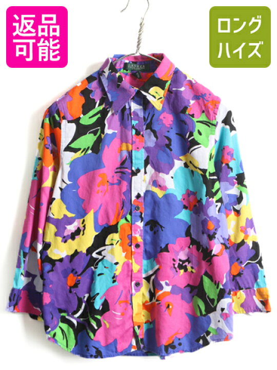 楽天市場】□ LAUREN ラルフローレン 花柄 7分袖 長袖 シャツ ブラウス