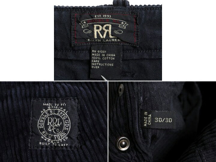 楽天市場】人気 黒 □ RRL ラルフローレン コーデュロイ パンツ 