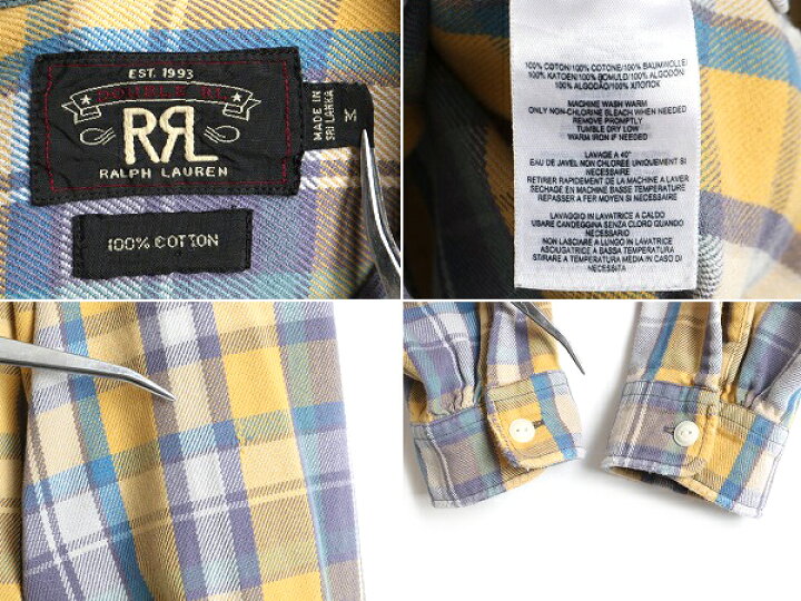 楽天市場】□ RRL ラルフローレン チェック 長袖 ヘビー フランネル 