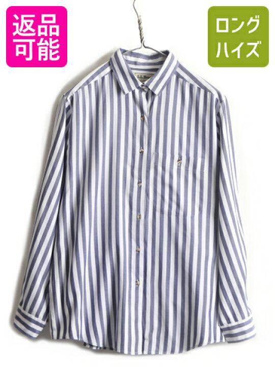 楽天市場】90s オールド □ LLBEAN ストライプ 長袖 シャツ ブラウス
