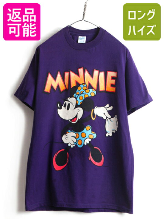 楽天市場 5 30 6h限定 9倍 90s Usa製 ディズニー オフィシャル ミニーマウス プリント 半袖 Tシャツ メンズ レディース L 古着 90年代 プリントt キャラt 紫 中古 90 S アメリカ製 オールド キャラクター ベルバシーン 半袖tシャツ プリント Tシャツ ミニー