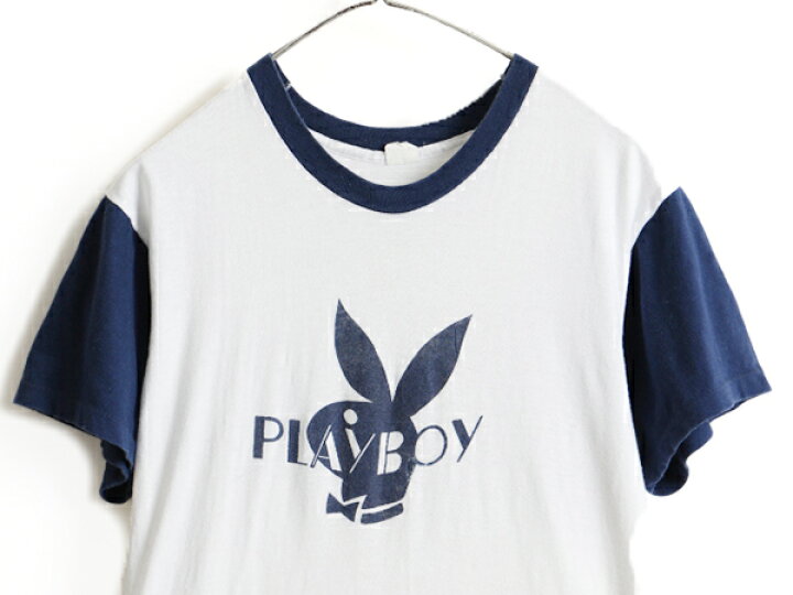 楽天市場】70s USA製 □ PLAYBOY ラビットヘッド プリント 半袖 T  