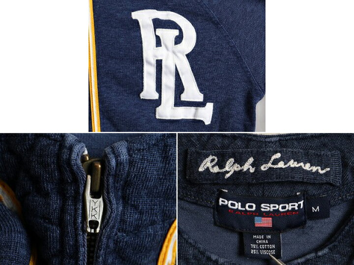 楽天市場】90s □ POLO SPORT ラルフローレン フルジップ 半袖 ベース  