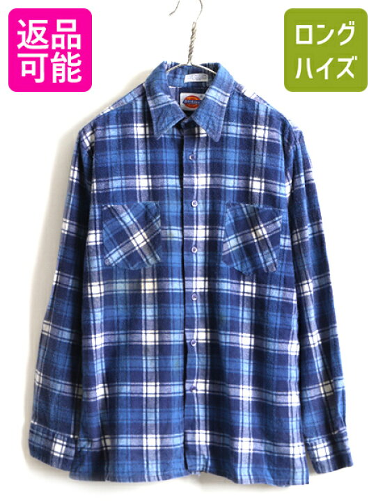 楽天市場】70s 80s ビンテージ □ Dickies チェック 長袖 プリント 