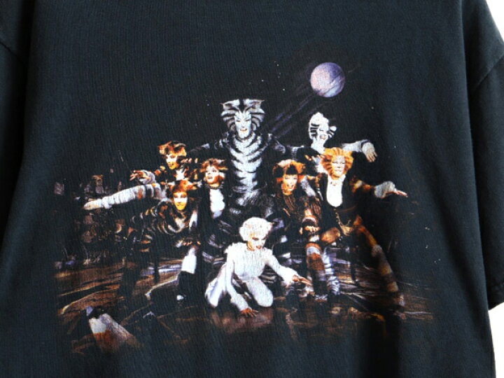 楽天市場】90s オールド 人気 黒 ☆ CATS 両面 プリント 半袖 Tシャツ 