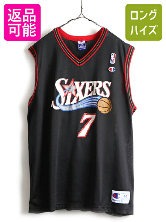 楽天市場】00s 人気 黒 □ チャンピオン NBA セブンティシクサーズ 