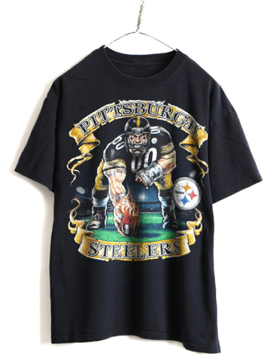 楽天市場】90s 人気 黒 □ NFL ピッツバーグ スティーラーズ プリント 