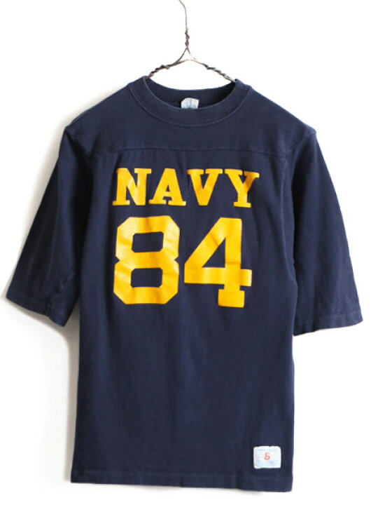 楽天市場】70s USA製 希少サイズ S □ チャンピオン NAVY プリント  
