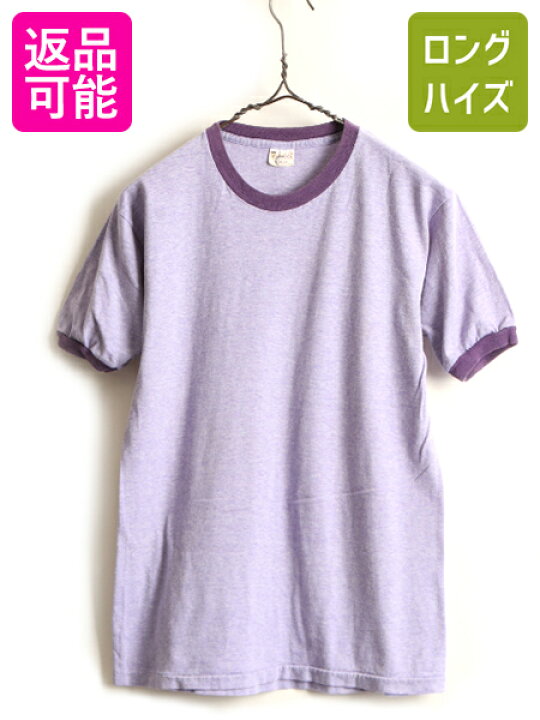1679円 最高級 ビンテージ mayo SPRUCE リンガーTシャツ L イエロー