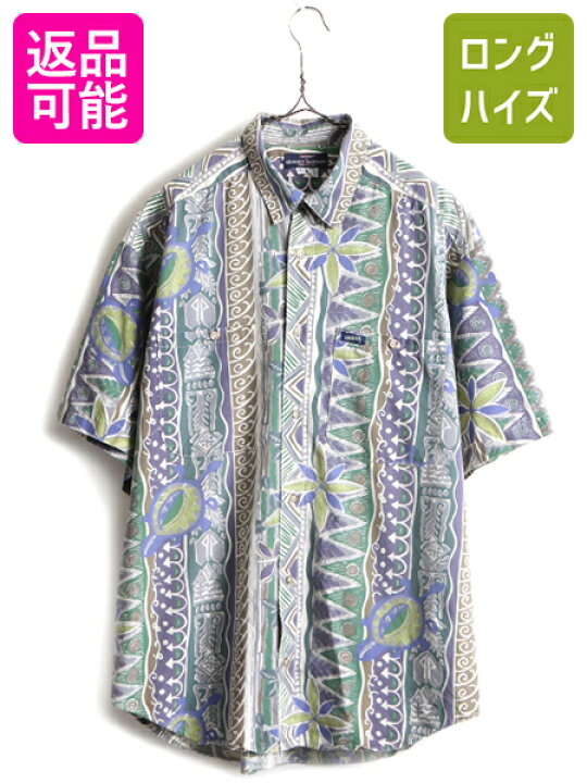 楽天市場】80s 90s USA製 □ ゲス GUESS ボタニカル 総柄 半袖 シャツ 