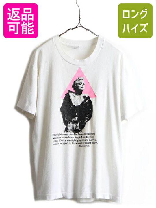 楽天市場】90s USA製 ☆ マドンナ プリント 半袖 Tシャツ ( メンズ L 