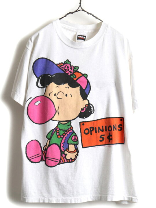 楽天市場】90s ☆ ピーナッツ ルーシー ビッグ プリント 半袖 Tシャツ 