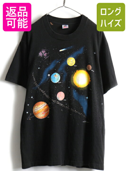 楽天市場】90s USA製 ☆ 太陽系 惑星 両面 プリント 半袖 Tシャツ 