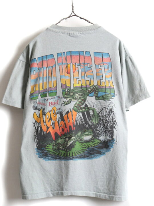 楽天市場】90s USA製 ☆ バドワイザー 両面 プリント 半袖 Tシャツ 