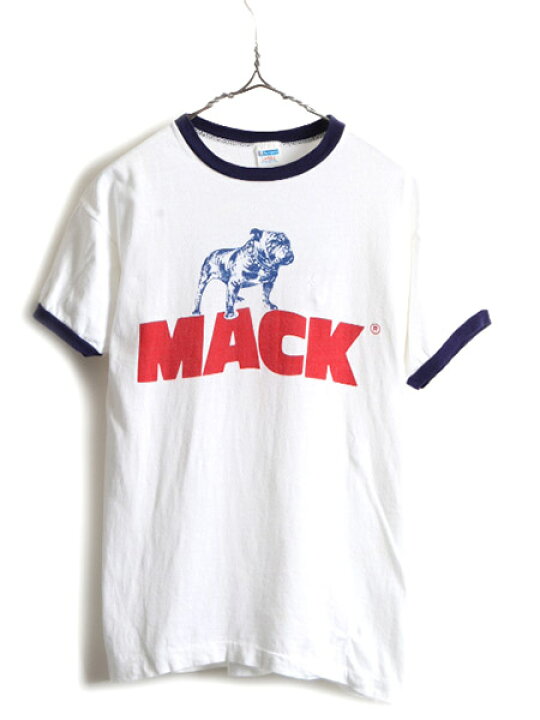 楽天市場】70s USA製 □ チャンピオン MACK TRUCK 染み込み プリント 