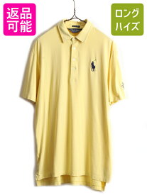 【4/25 24h限定 500円OFF&P8倍!!】 ミドルポニー 90s 高級 ペルー製 ピマコットン ■ POLO GOLF ラルフローレン 半袖 ポロシャツ ( メンズ L ) 古着 ポロ ゴルフ 半袖シャツ| 中古 90's 90年代 オールド ラルフ ポロゴルフ RALPH LAUREN マチ付き 半袖ポロシャツ 無地シャツ