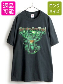 大きいサイズ XL 人気 黒 ■ スカル バイク プリント 半袖 Tシャツ ( メンズ ) 古着 プリントTシャツ ドクロ ガイコツ バイカー ブラック| 中古 半袖Tシャツ プリントT 髑髏 骸骨 クルーネック ヘビーウェイト ビッグサイズ ビッグシルエット チョッパー ハーレー アメカジ