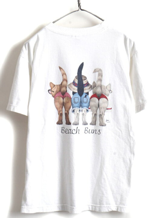 楽天市場】90s USA製 ☆ ボブ ハリソン 猫 アニマル アート 両面 プリント 半袖 Tシャツ ( メンズ M ) 古着 90年代 オールド Bob Harrison 動物 白| 中古 アメリカ製 90's ネコ 半袖Tシャツ プリントT プリントTシャツ アートT アニマルTシャツ