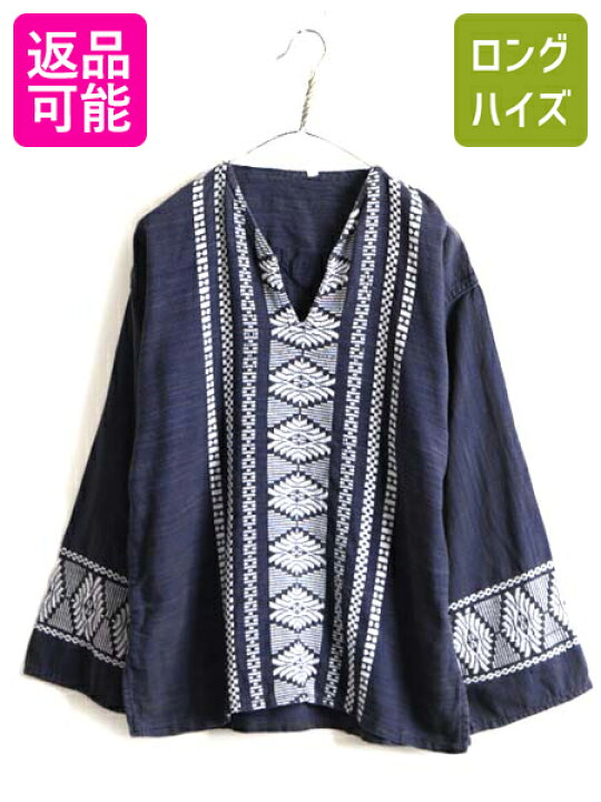 楽天市場】70s ビンテージ □ 単色 刺繍 プルオーバー ガテマラシャツ 