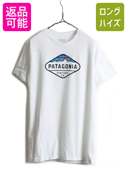 楽天市場 17年製 パタゴニア プリント 半袖 Tシャツ メンズ L 古着 Patagonia プリントtシャツ アウトドア スリムフィット ホワイト 白tシャツ 中古 古着 半袖tシャツ ロゴtシャツ プリントt ロゴt 白 カットソー オーガニックコットン コットン フィッツロイ