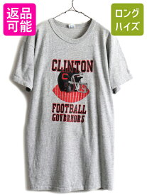 80s USA製 ビンテージ ■ チャンピオン 4段 カレッジ プリント 半袖 Tシャツ ( メンズ レディース L ) 古着 Champion 88 12 ワンピース 灰| 中古 アメリカ製 80's 80年代 ロング丈 ワンピ ハチハチ ワンツー 半袖Tシャツ プリントTシャツ プリントT シングルステッチ 霜降り