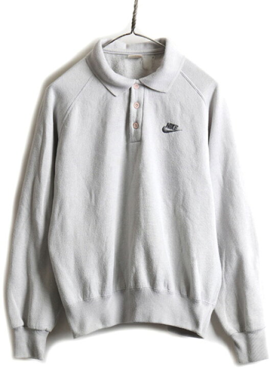 入手困難】NIKE☆モックネックスウェット 銀タグ 90s古着 アーム極太  