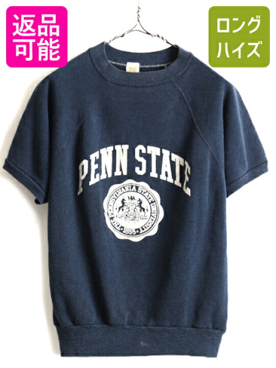 楽天市場】70s 80s USA製 □ 2段 カレッジ プリント 半袖 スウェット 