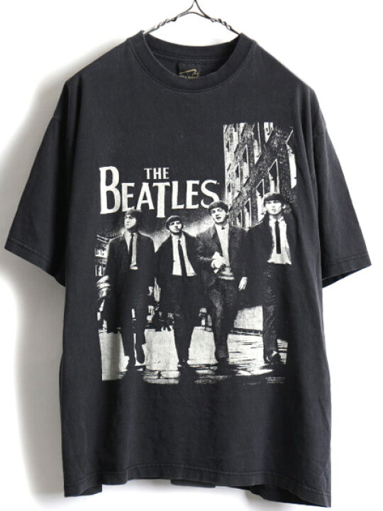 楽天市場】00s 大きいサイズ XL 人気 黒 ☆ ビートルズ プリント 半袖  