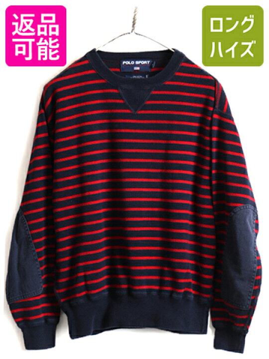 楽天市場】90s □ POLO SPORT ラルフローレン 前V ボーダー 長袖 