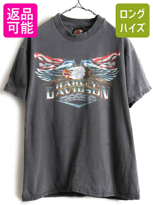 楽天市場】90s USA製 人気 黒 □ ハーレー ダビットソン 両面 プリント 