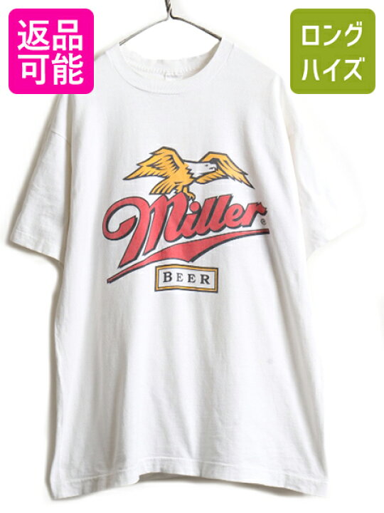 楽天市場】90s USA製 □ Miller ミラー ビール プリント 半袖 Tシャツ  