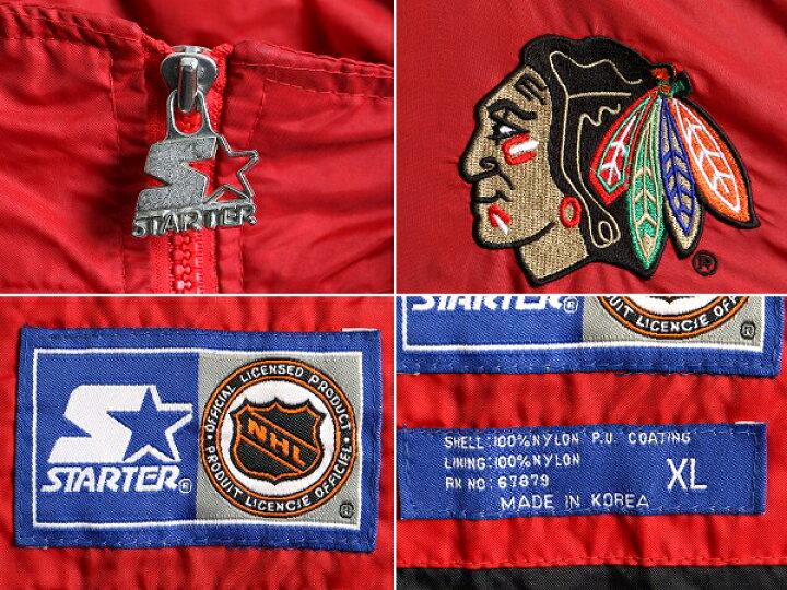 楽天市場】90s 大きいサイズ XL □ STARTER NHL シカゴ ブラック 