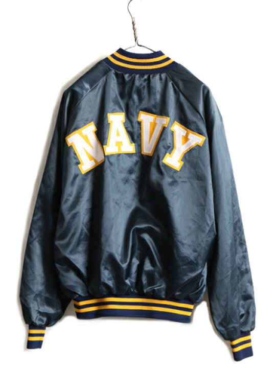 楽天市場】90s USA製 大きいサイズ XL □ US ネイビー 刺繍 ナイロン  