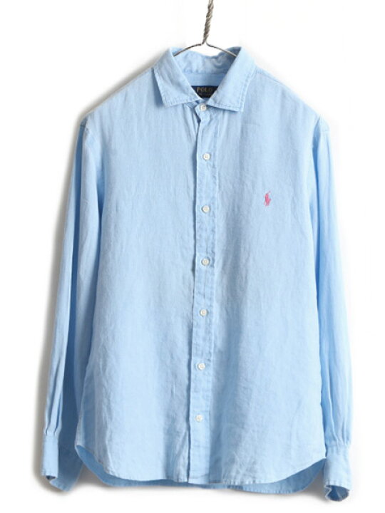 楽天市場】高級 100% リネン □ POLO ポロ ラルフローレン 長袖 シャツ  