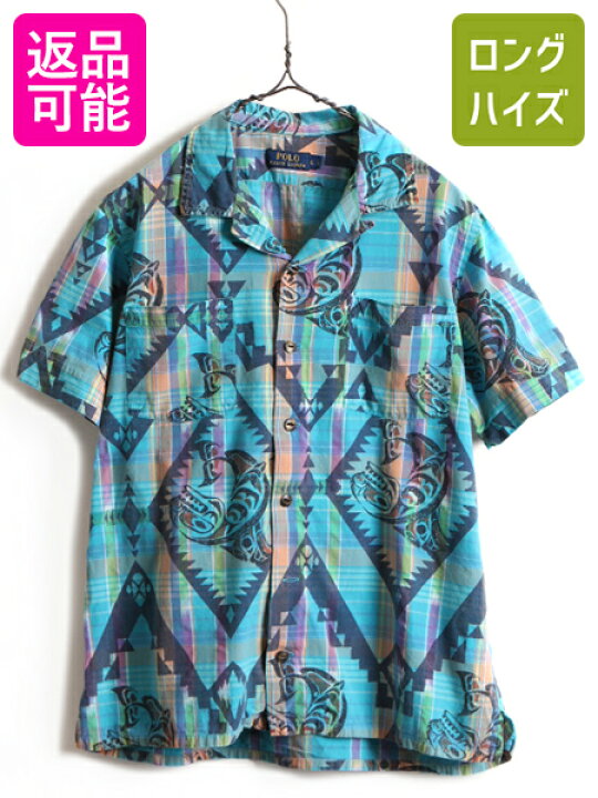 楽天市場】□ POLO ポロ ラルフローレン ネイティブ 総柄 ループ留め  
