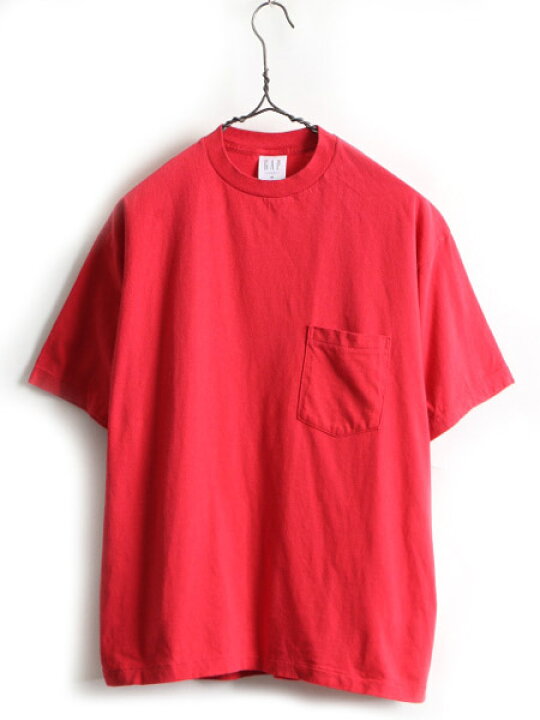 楽天市場】90s USA製 旧タグ □ OLD GAP ポケット付き 半袖 Tシャツ  