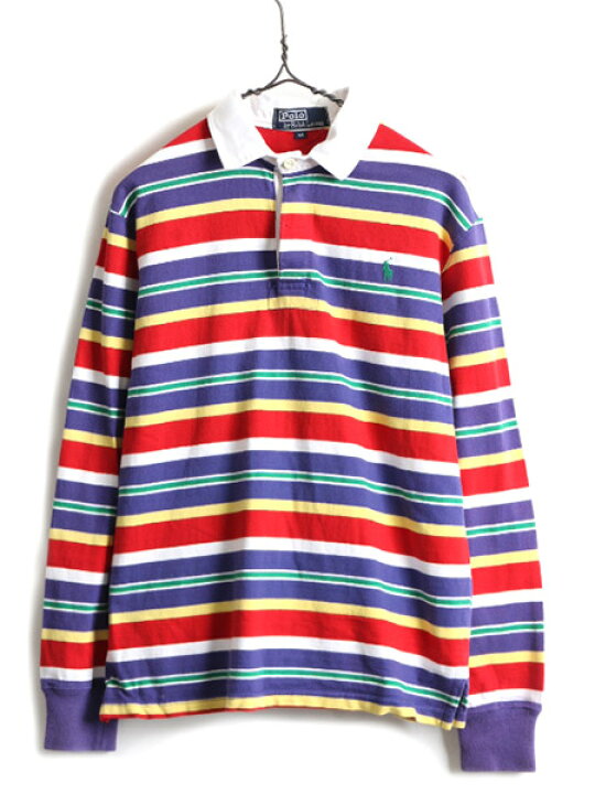 楽天市場】90s □ POLO ポロ ラルフローレン ボーダー 長袖 ラガー 