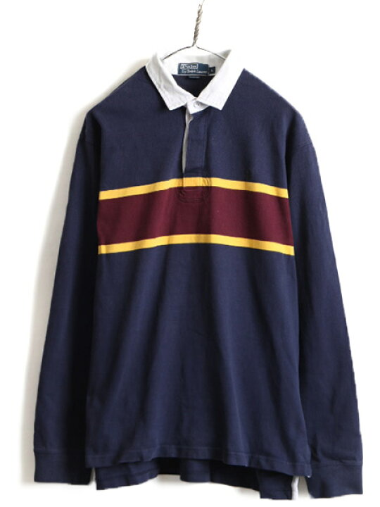 楽天市場】90s □ POLO ポロ ラルフローレン ボーダー 長袖 ラガー 