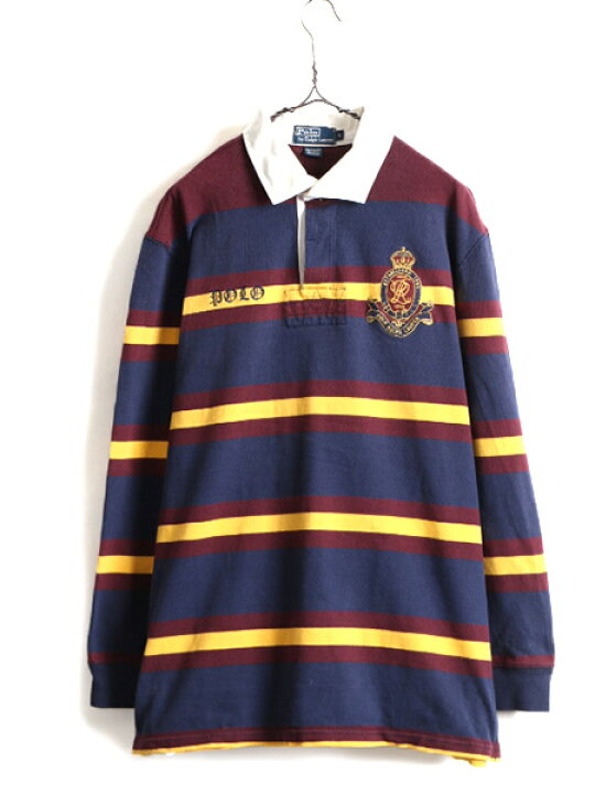 楽天市場】90s □ POLO ポロ ラルフローレン ボーダー 長袖 ラガー 