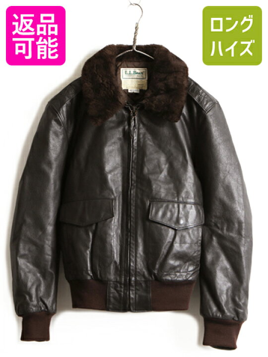 楽天市場】80s USA製 ビンテージ □ LLBEAN G-1 タイプ 本革 レザー  