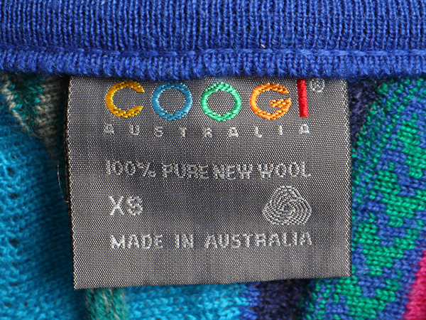 楽天市場】90s 高級 100% WOOL オーストラリア製 □ COOGI 3D 立体編み 