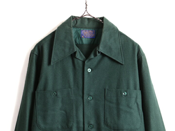 70s PENDLETON 無地 ウール ボード シャツ ビンテージ 開襟 - メルカリ 