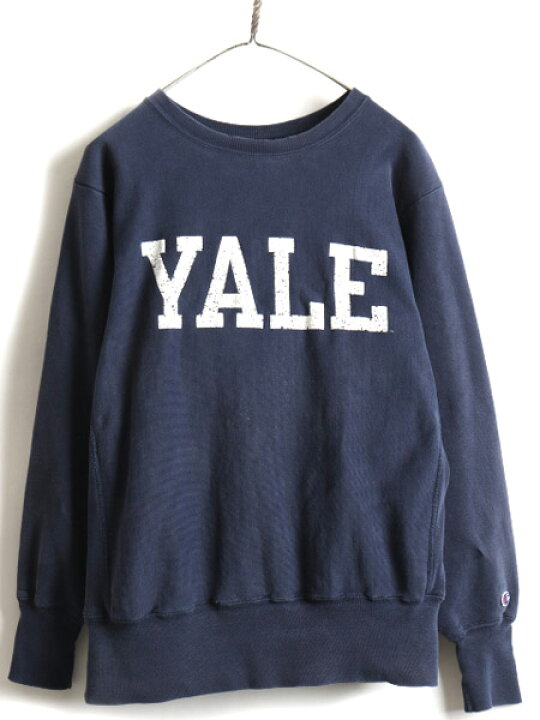 楽天市場】90s USA製 ☆ チャンピオン リバースウィーブ YALE プリント 