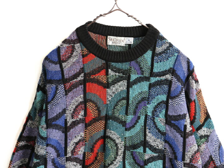 楽天市場】90s USA製 大きいサイズ XL □ ST.Croix 3D 立体編み 長袖 