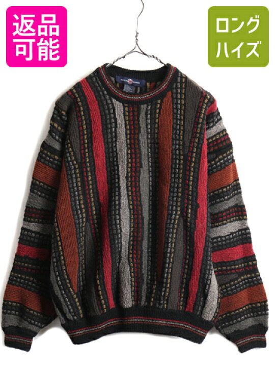 楽天市場】90s □ COTTON TRADERS 3D 立体編み 長袖 ニット セーター 