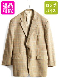 USA製 ■ バーバリー サマー ウール テーラード ジャケット ( 44 メンズ XL 程) 古着 BURBERRY ブレザー ガンクラブ チェック アメリカ製| 中古 米国製 ユニオンメイド LONDON ウールジャケット テーラードジャケット 大きいサイズ オーバーサイズ センターベント 2ボタン