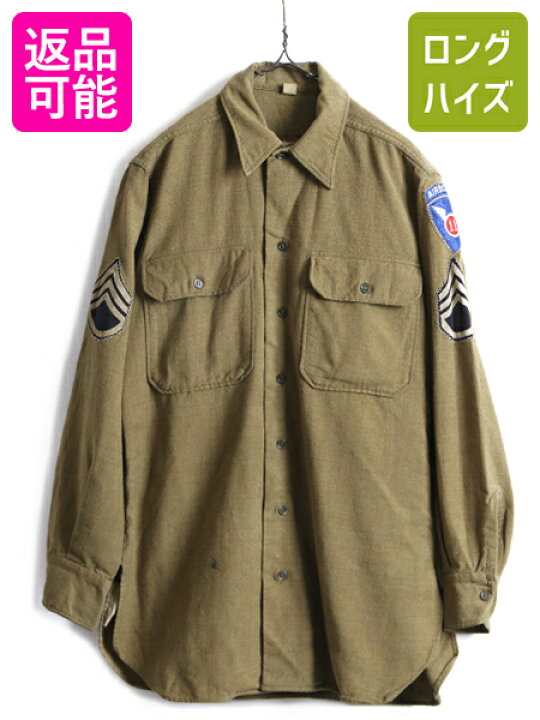 楽天市場】40s ビンテージ □ 米軍実物 US ARMY 長袖 ウール シャツ 