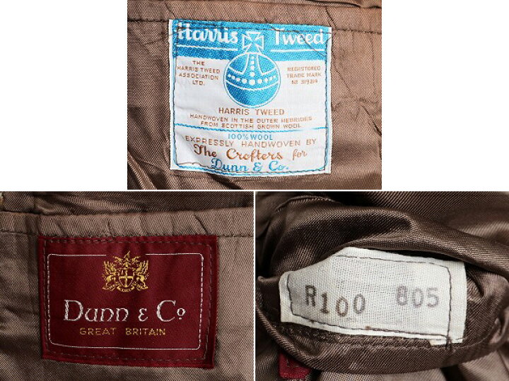 楽天市場】60s ビンテージ 英国製 重厚 □ DUNN&Co ヘリンボーン 